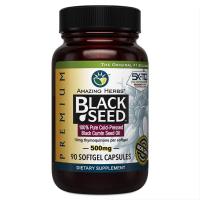 Фотография упаковки Amazing Herbs Black Seed масло черного тмина 500 мг 90 гелевых капсул
