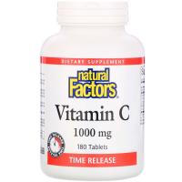 Фотография упаковки Natural Factors Витамина C медленного высвобождения 1000 мг 180 таблеток