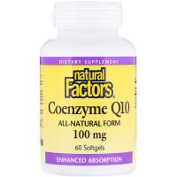 Фотография упаковки Natural Factors Коэнзим Q10 100 мг 60 капсул